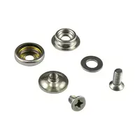 Multi-pack, 2-piece Male & Female snap with screw-in base